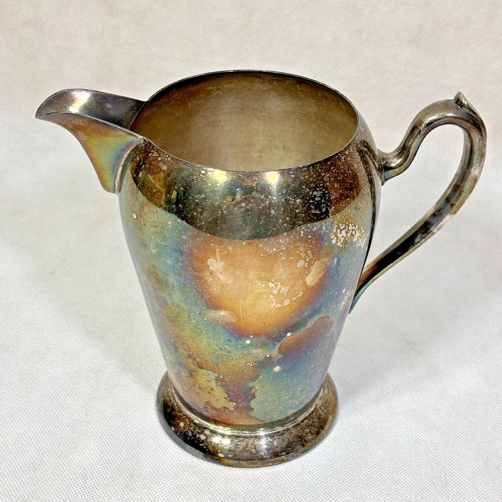 Vintage Academy Silver On Copper Pitcher #105