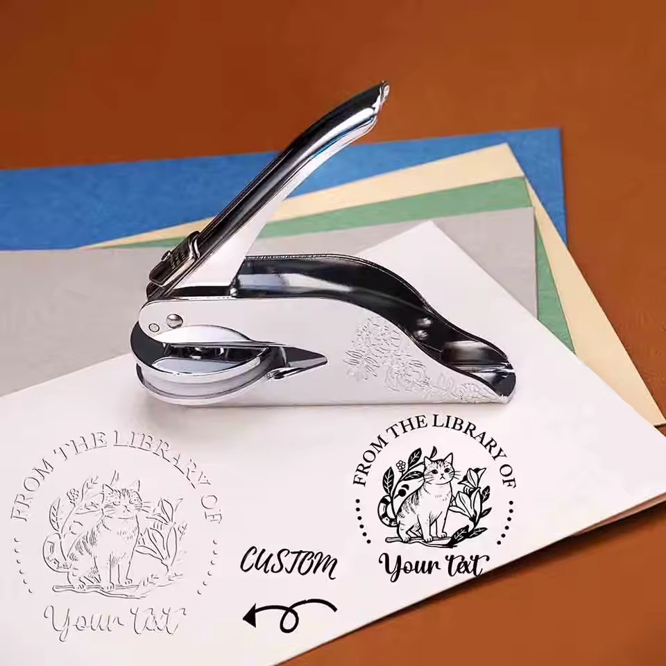 Embosser Stamp LOGO Customized Wedding Library Book Private Seals Customization