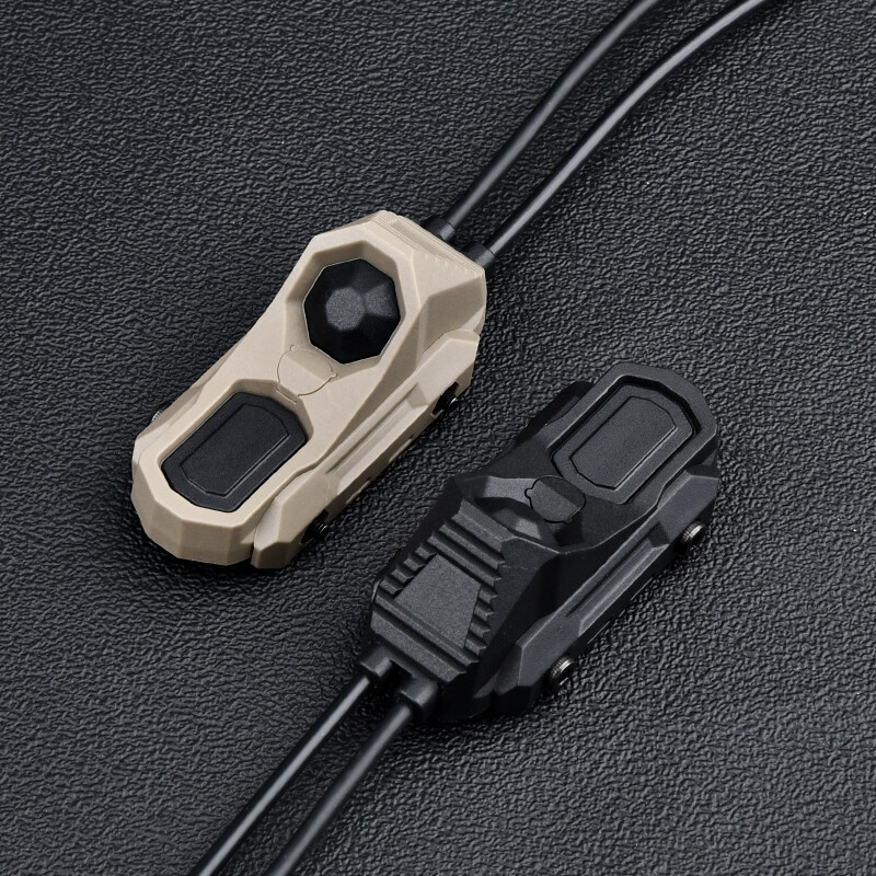 WADSN Tactical Flashlight Remote Dual Pressure Switch PEQ DBAL ModButton Control