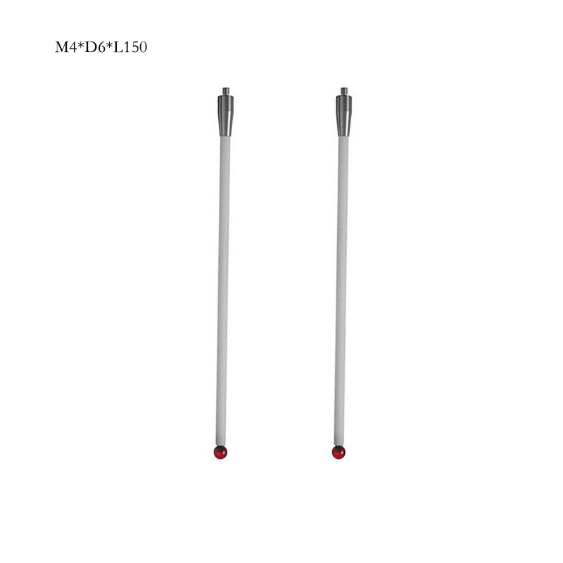 2Pcs Touch Probe Stylus 6mm Ruby Ball Ceramic Stem for CMM Machine (M4*D6*L150)