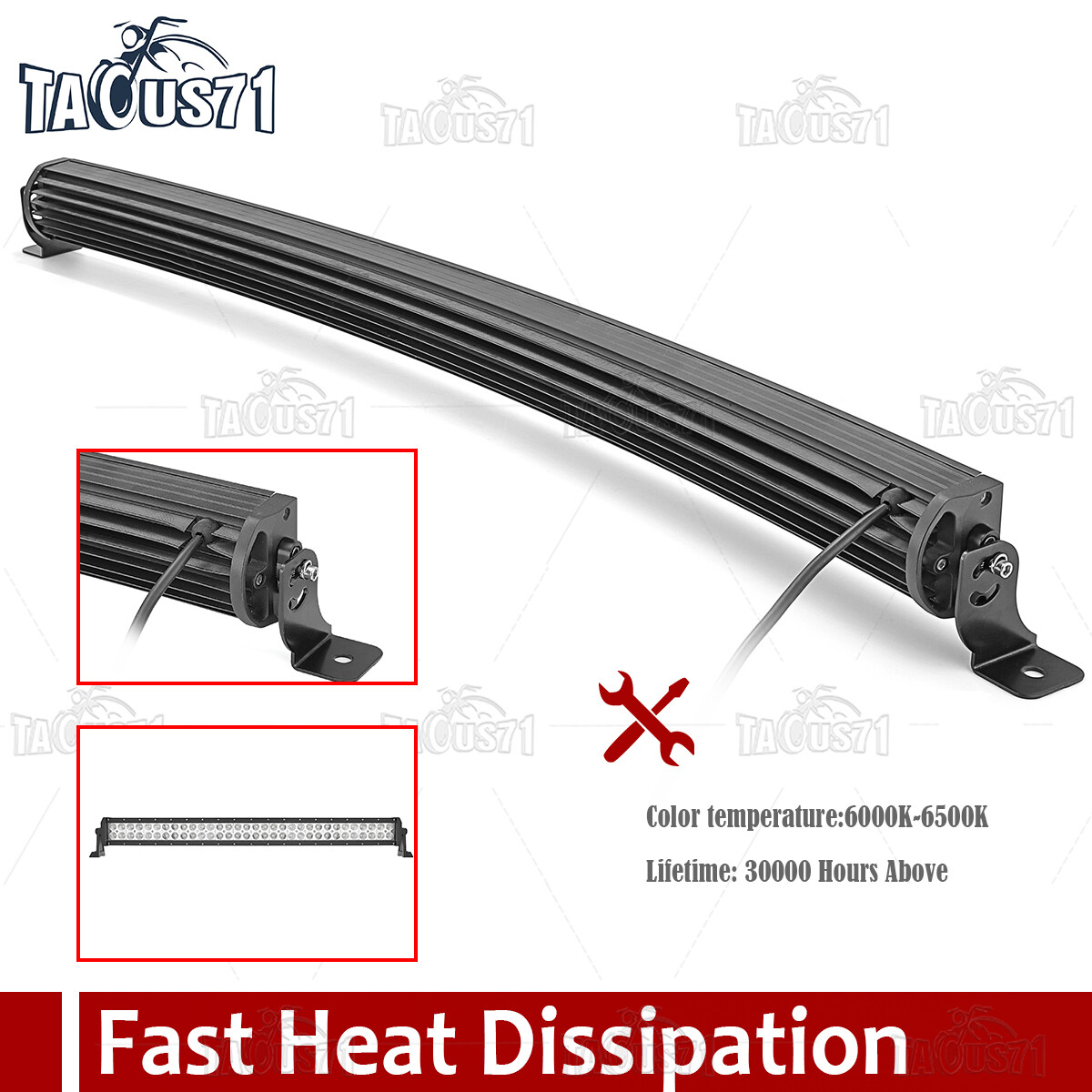 Fit 2009-2018 Dodge RAM 1500 Hidden Bumper 42'' Curved LED Light Bar Bracket Kit