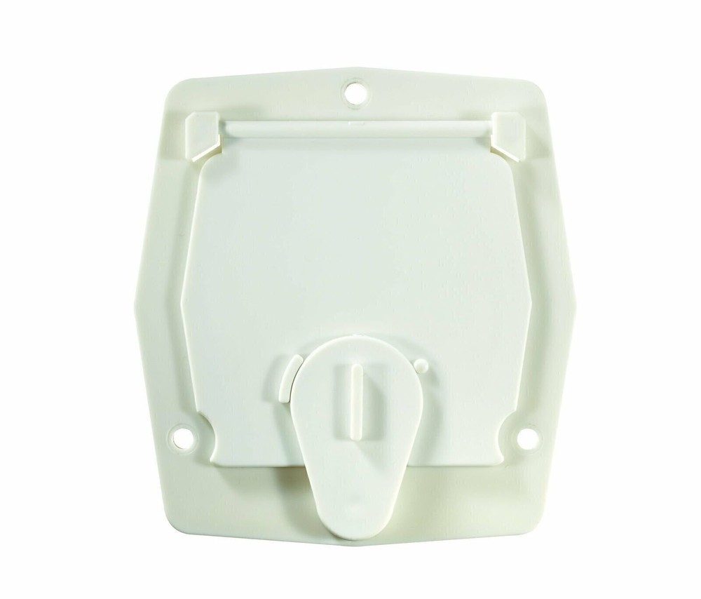RV Designer White Collection B140 Basic Cable Hatch Flat Sided