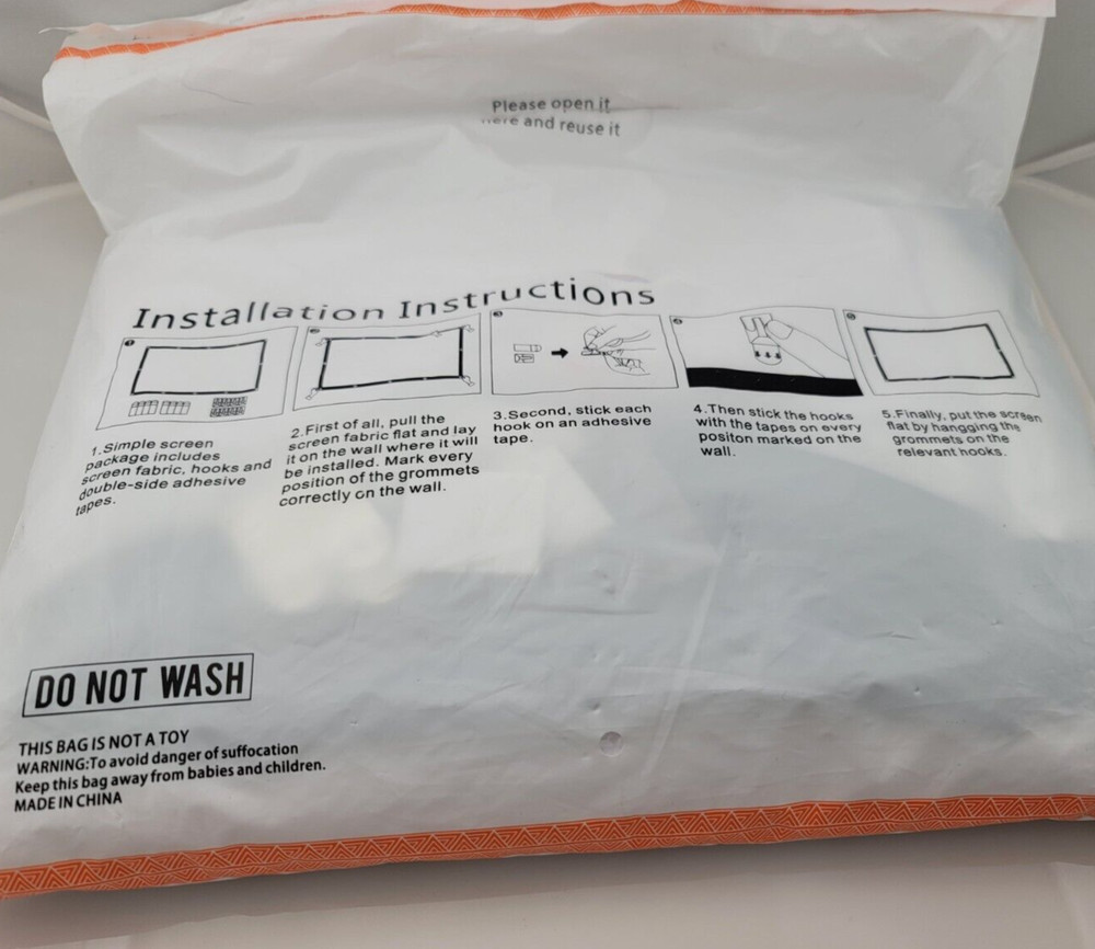 WEWATCH Simple Projection Screen 100 inch 16:9 Foldable Portable