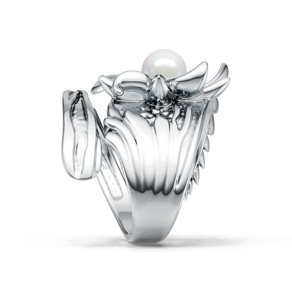 Sterling Silver Semi Mount Ring Setting Round RD 6x6-6.5mm Floral Theme