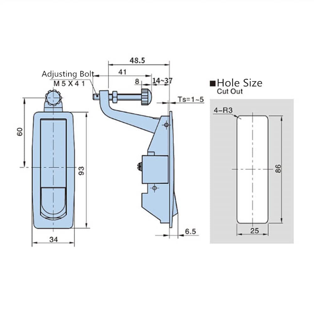 4PCS Compression Latch Lock Trigger Latch Lock Zinc Alloy Adjustable Lever Ha...