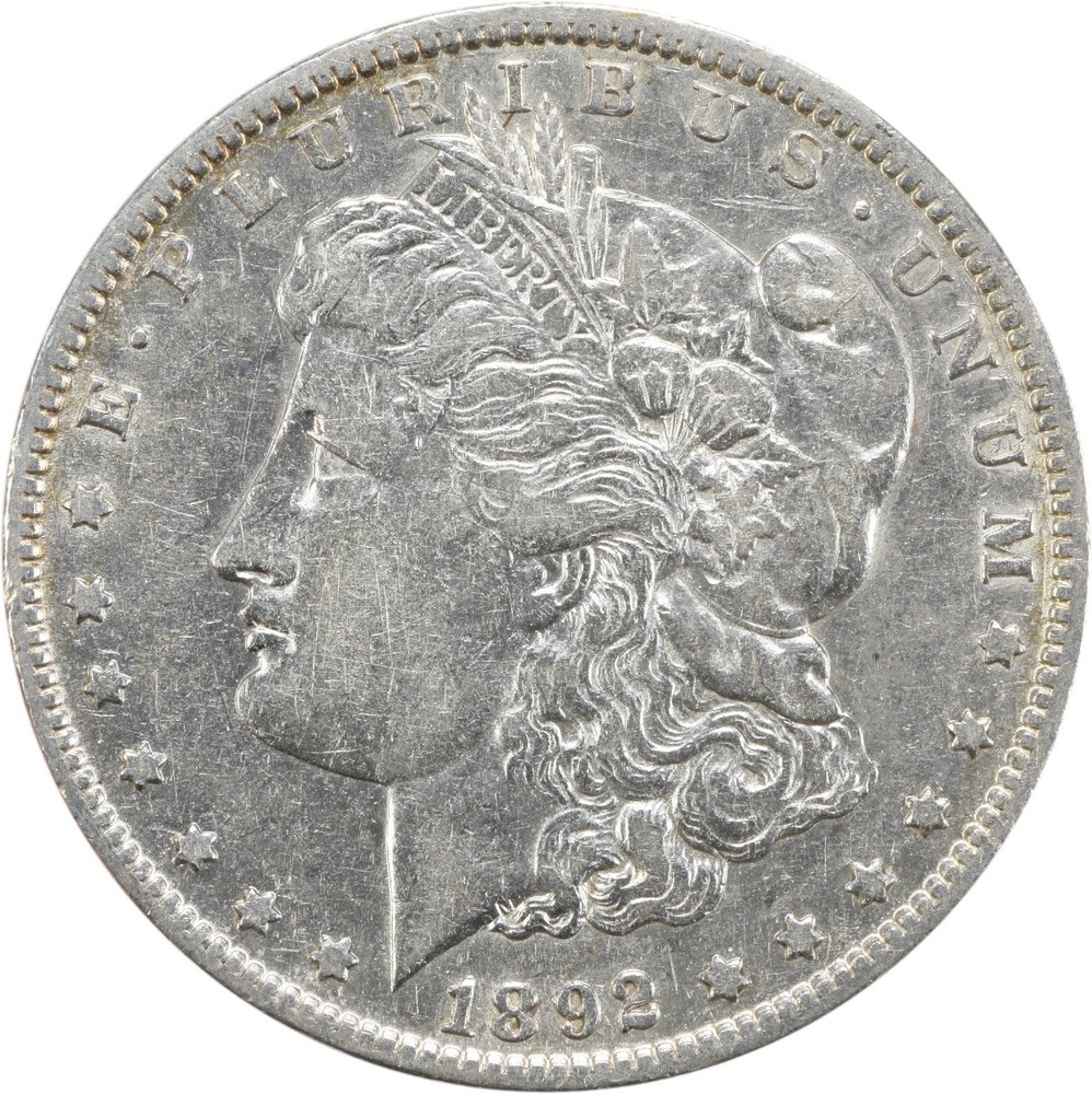 1892-O Morgan Silver Dollar EF Uncertified #1042