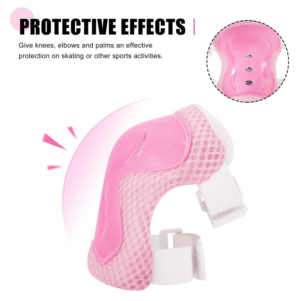Universal Pack (6) Wrist Elbow Knee Protectors Support Protector Pink