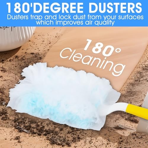 120 Pcs Duster Refills, Electrostatic Disposable Dusters Refills Blue White