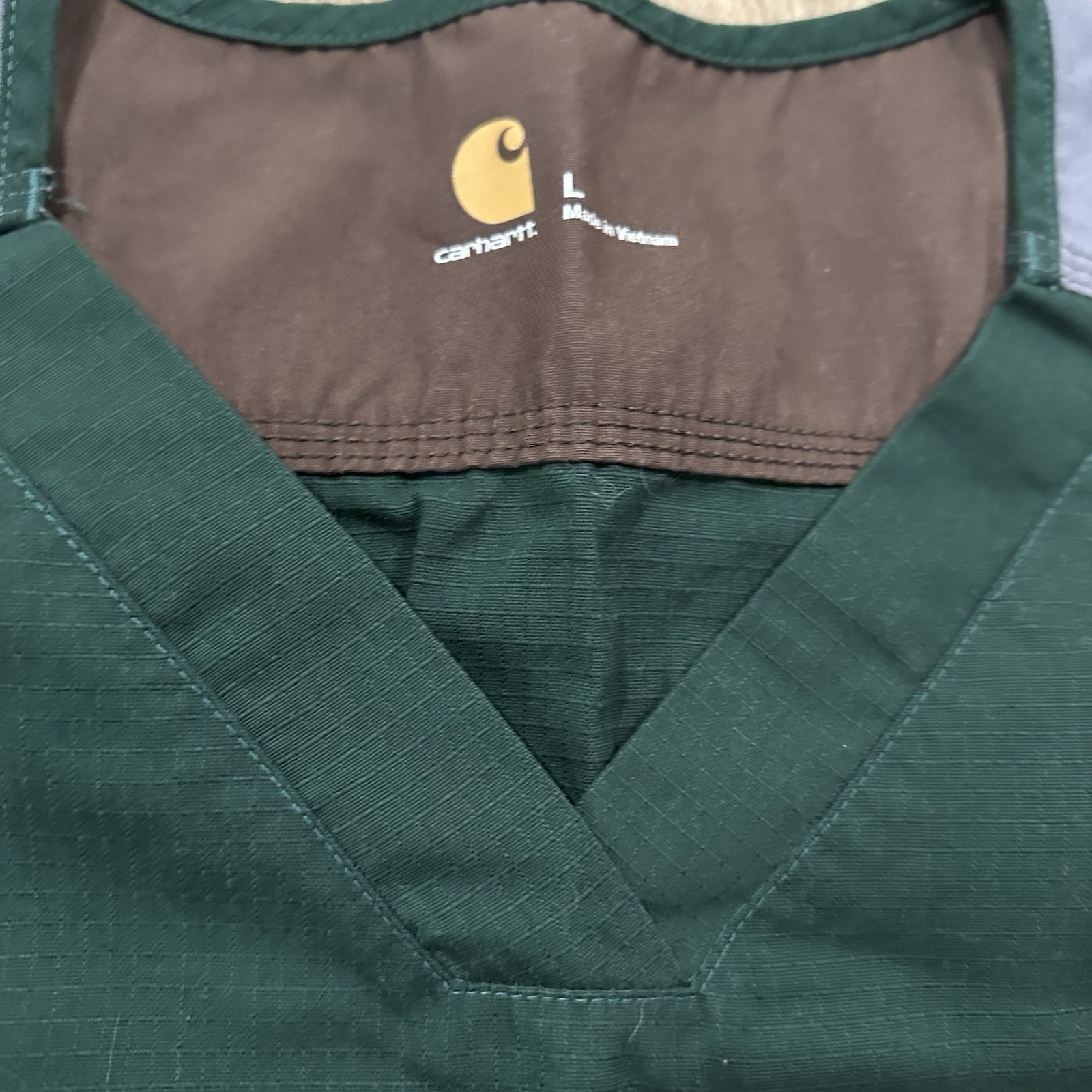 CARHARTT Scrub Set & Extra Top Shirt Size Large Utility Green Work Uniform
