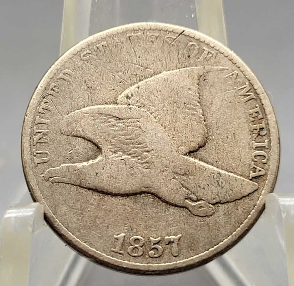 1857 U.S Flying Eagle Cent Penny Type Coin Small Letters
