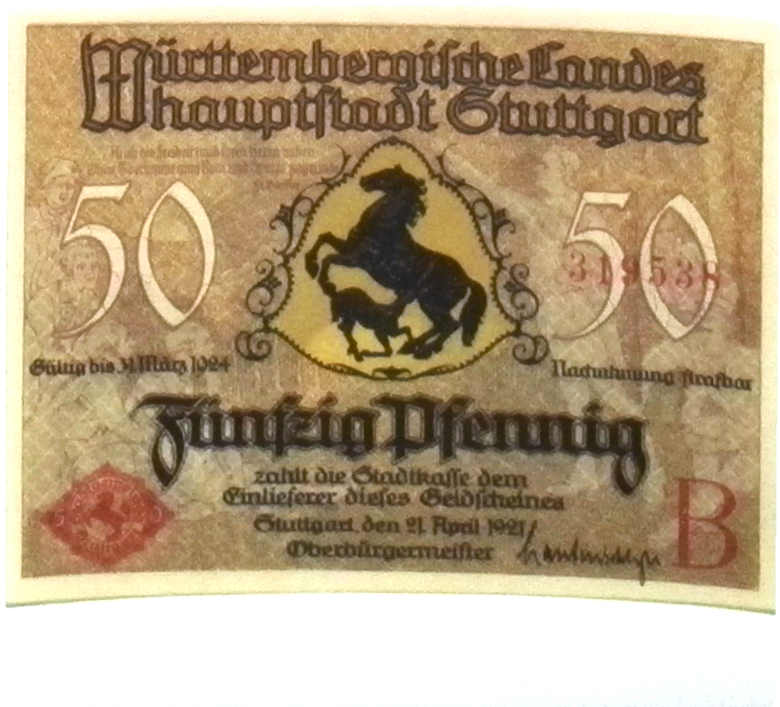 1921 Germany STUTTGART 50 Phennig Notgeld / Banknote UNC