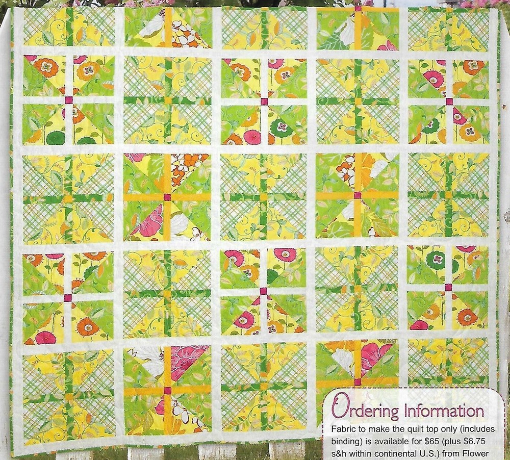 Floral Charm Quilt quilting pattern instructions