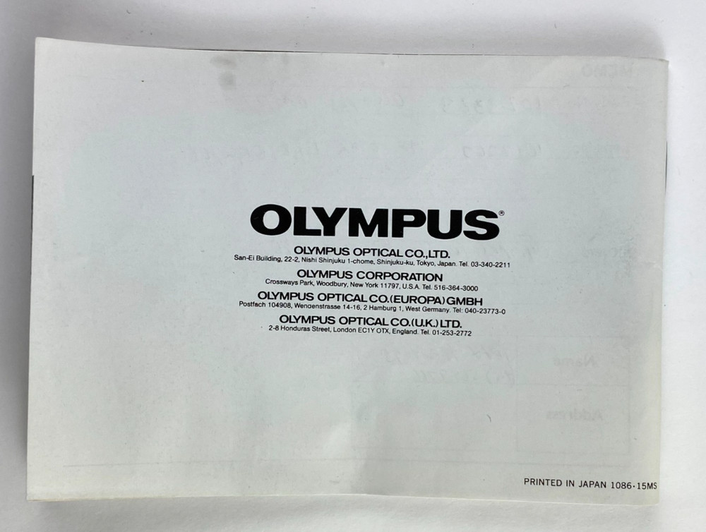 AFOlympus OM 77 AF Camera Instruction Manual multi-language - OM77AF