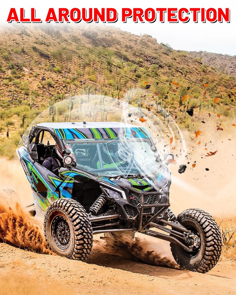 For 2017+ Can Am Maverick X3 / X3 Max Scratch Resistant Full Windshield Window