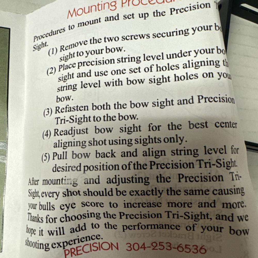 the precision tri-sight bow sight alignment aid