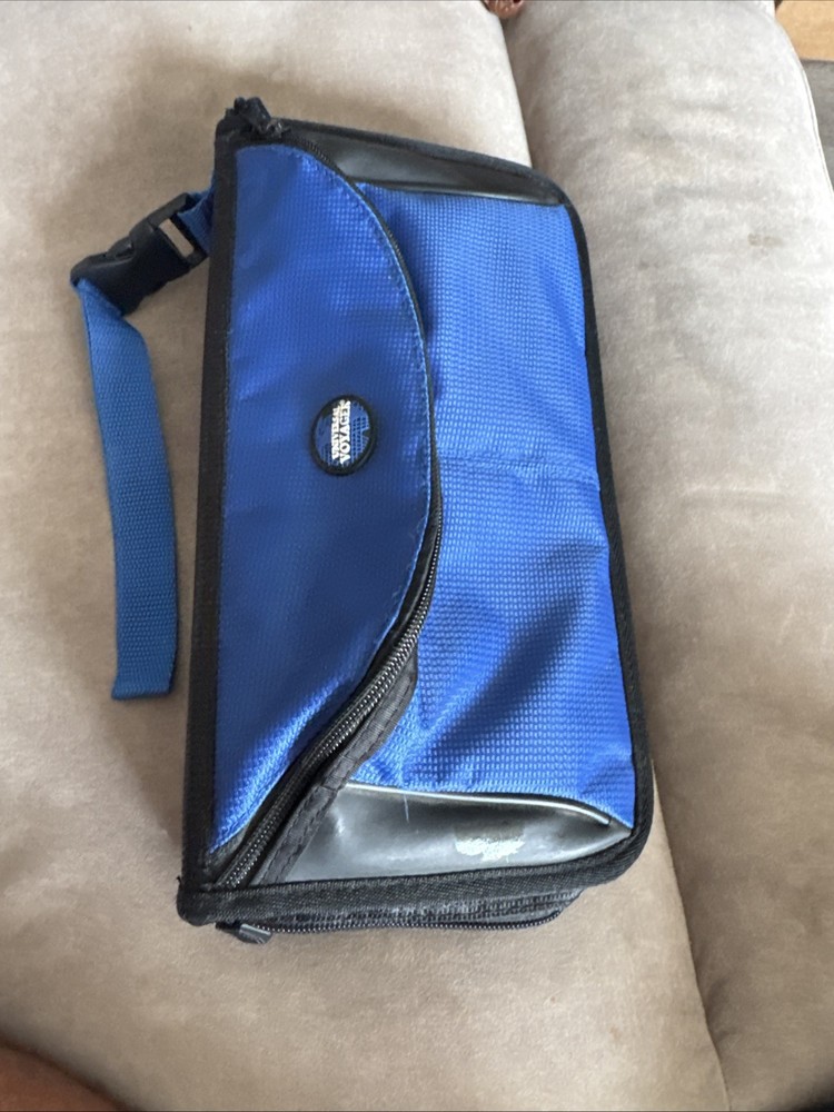 Case Logic CD/DVD/Blu-ray Storage Binder Case 96 disc capacity Blue Gray