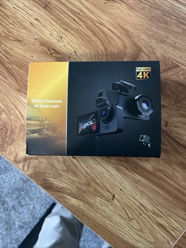 Full UHD 4K Three Channel 4K Dash Camera NIB!