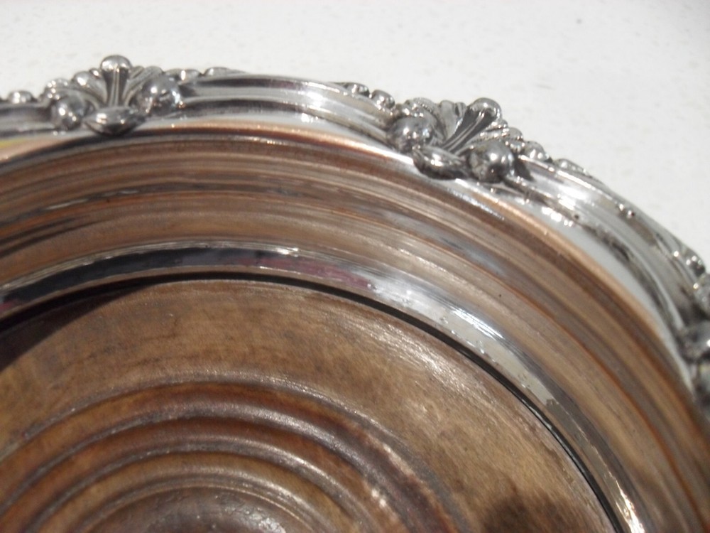 Antique Sheffield Silver Plate Coaster