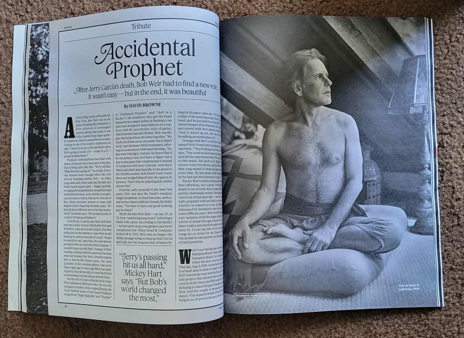 BOBBY WEIR (1947-2026) Rolling Stone Magazine March 2026 THE GRATEFUL DEAD - New