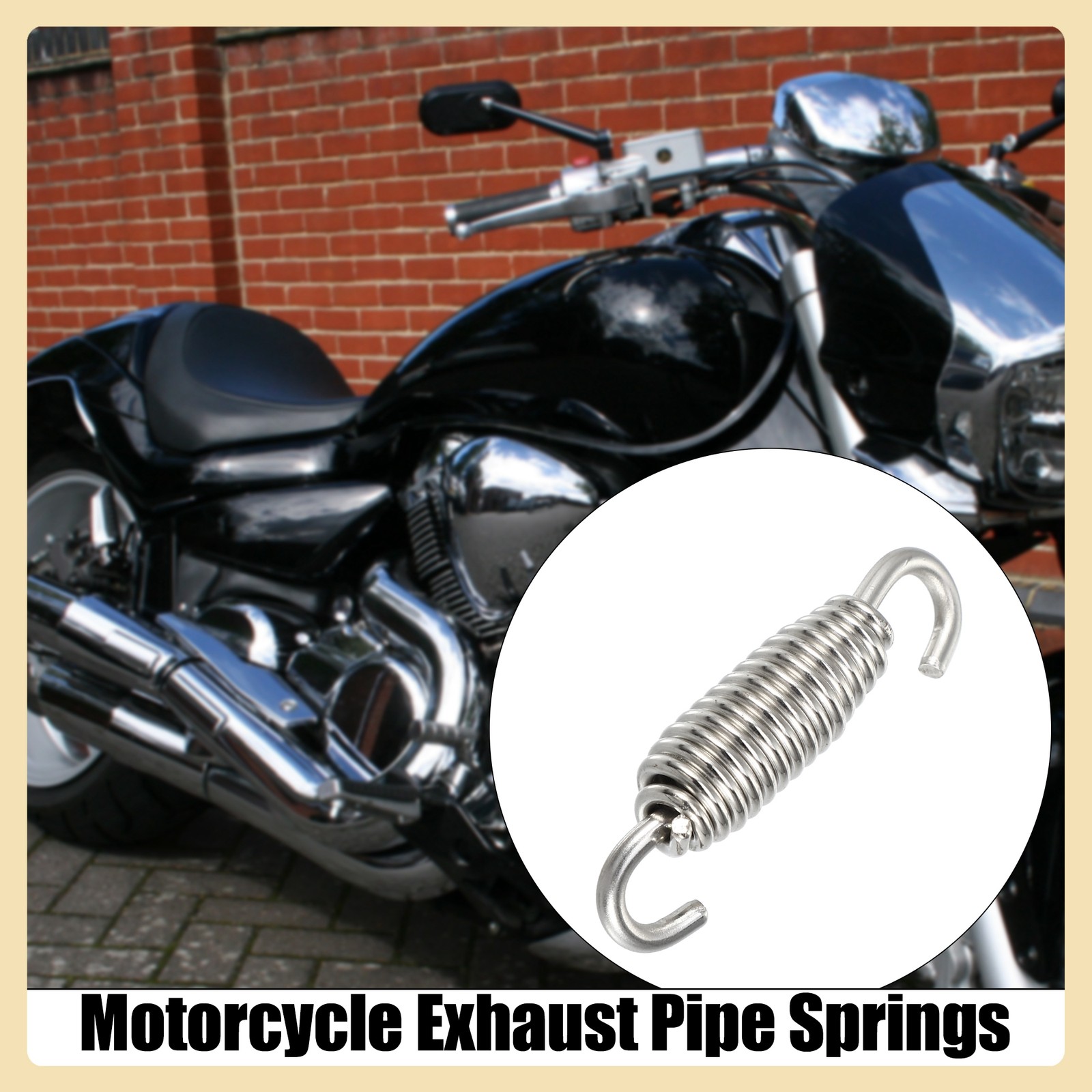 55mm 2.17" Motorcycle Muffler Exhaust Pipe Spring Univ Universal Item of 6