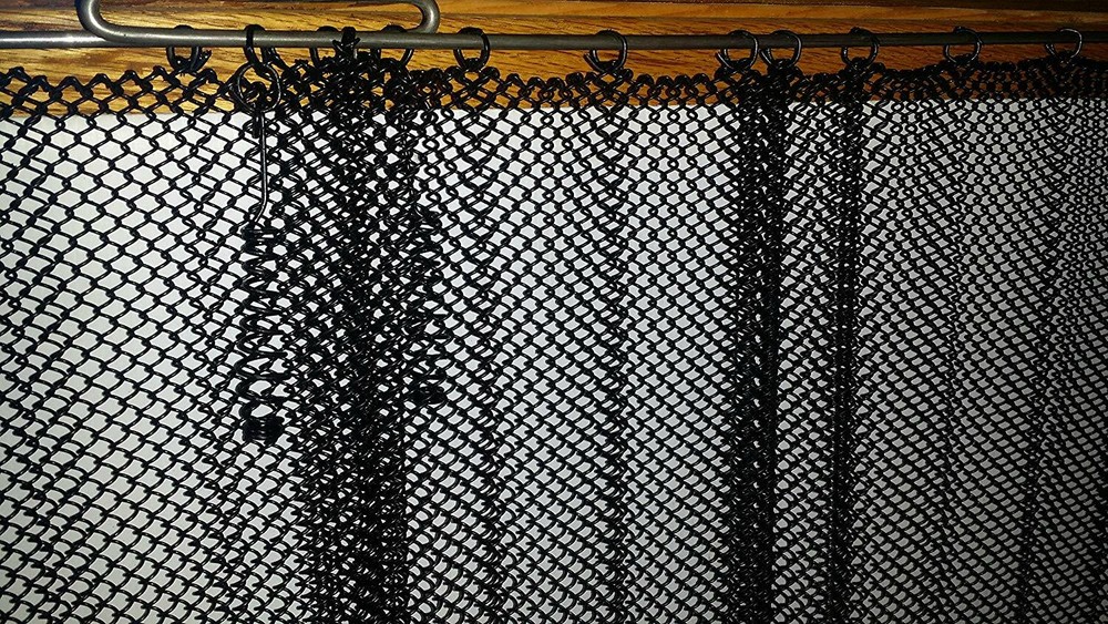 2-Piece Fireplace Replacement Screen with Pull Handles