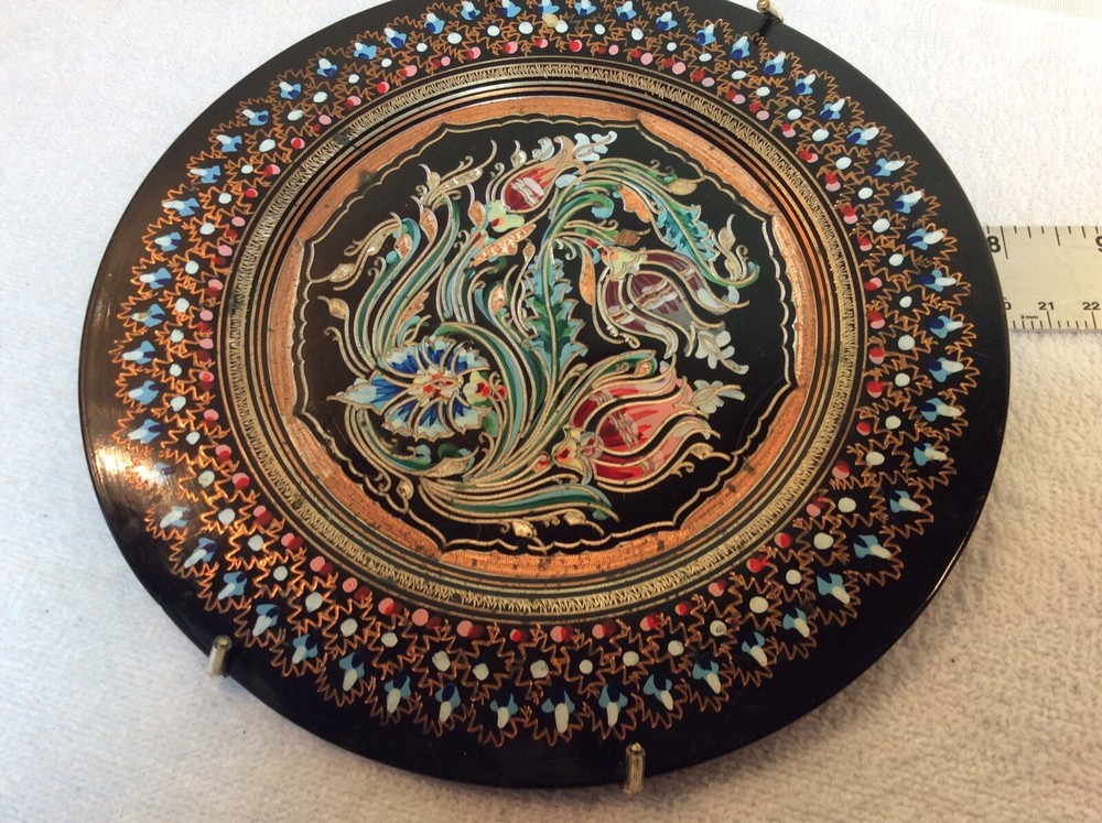 Copper decorative plates enamel design