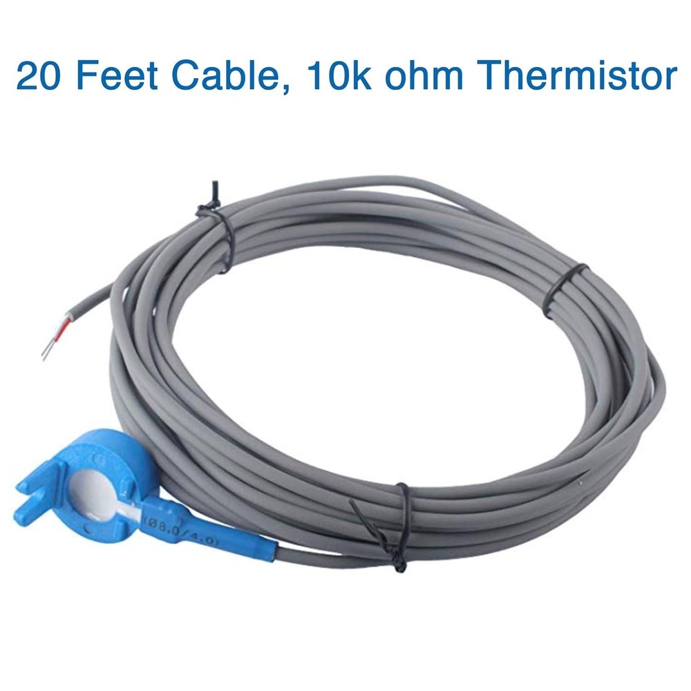 Reliable 20ft Analog Temperature Sensor for Pool/Spa - Compatible & Durable