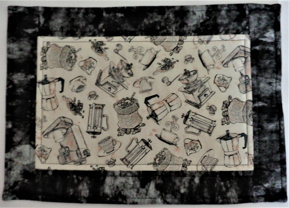 Hand Made Coffee Time Placemat or Table Runner 12x17"