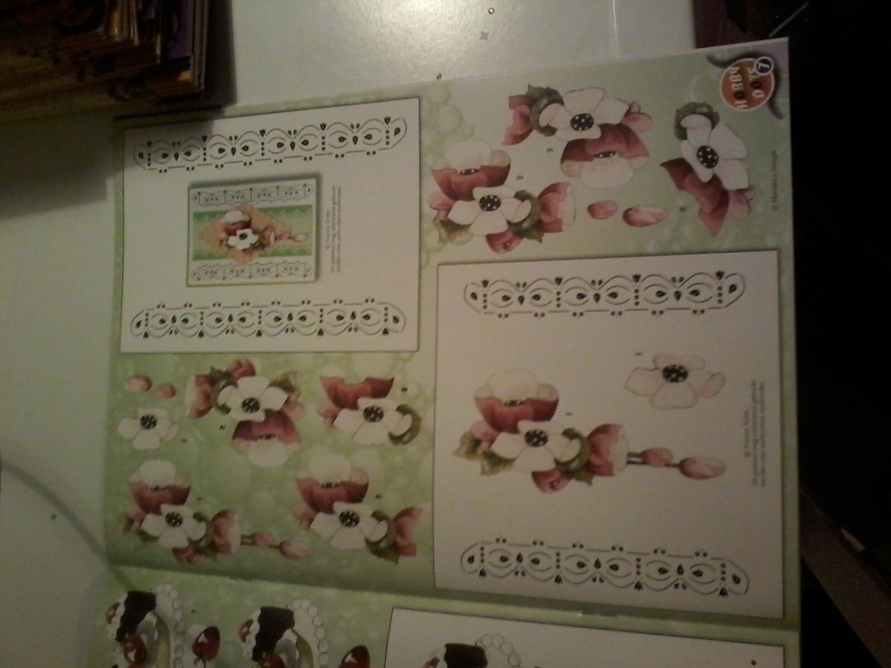HOBBY DOTS SPRING BOOK FOR SCRAPBOOKING NO 6/ PATTERNS & 3D CUTTING SHEETS NEW