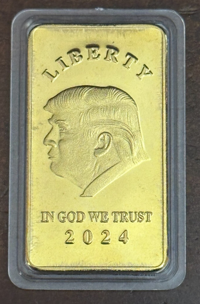 Donald Trump 2024 Gold Bar Liberty Keep America Great