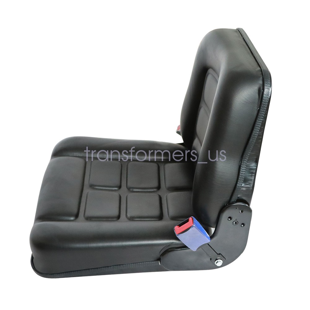 Universal Forklift Seat Fold Down Tractor Seat Adjustable Back & Safebelt
