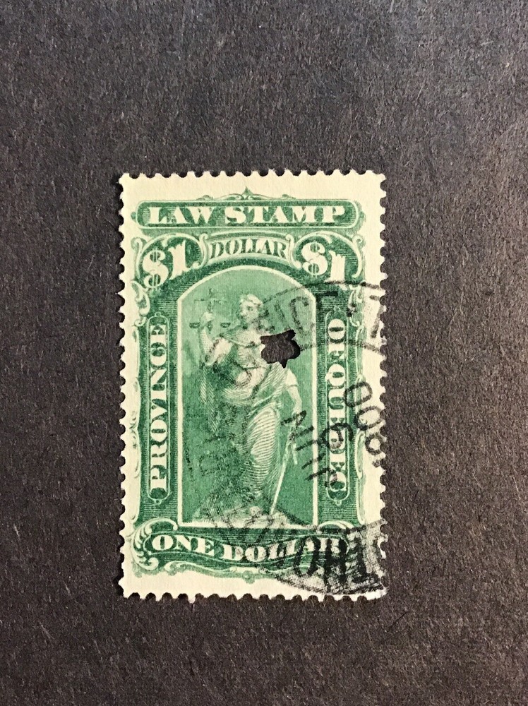 Canada Used $1  QUEBEC Law Stamp