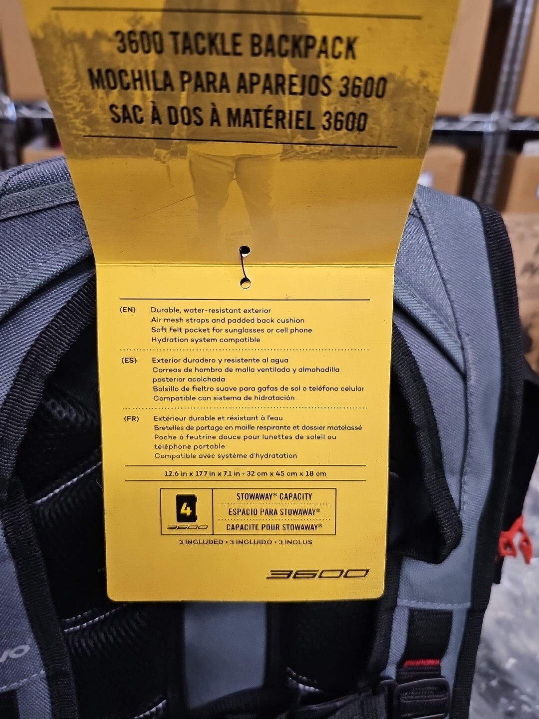 Plano E-Series 3600 Fishing Backpack Tackle Box Water Resistant w/ Pockets Black