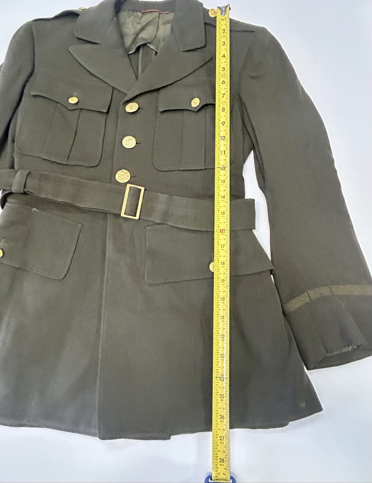 ORIGINAL WWII US ARMY OFFICER CLASS A DRESS JACKET 33 S