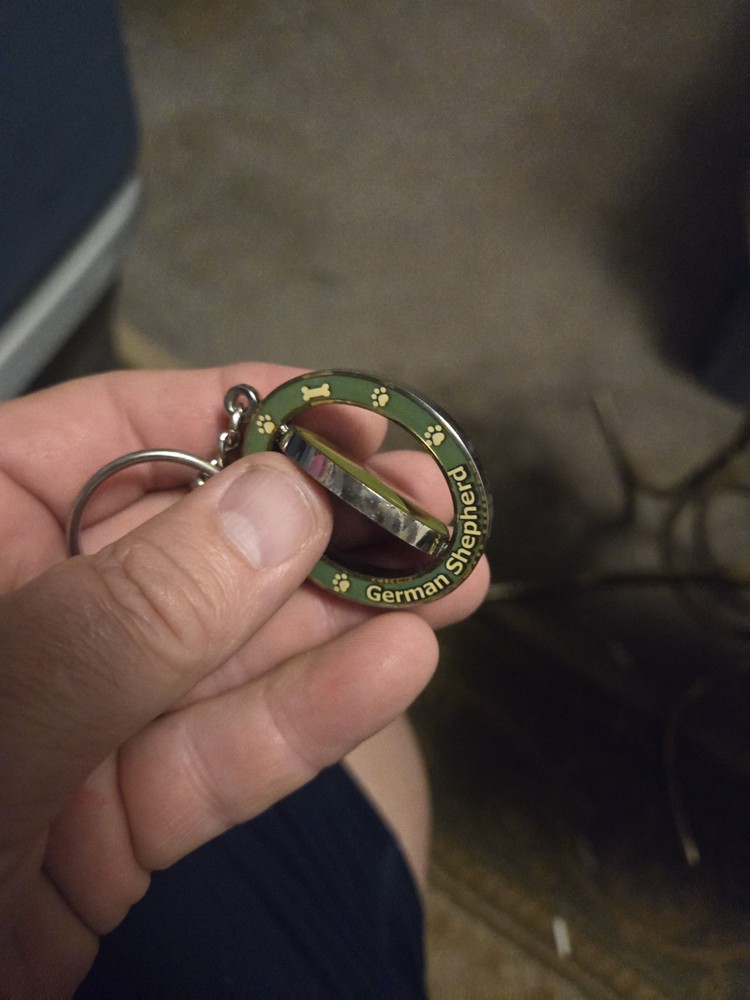 German Shepherd Spinning Key Chain