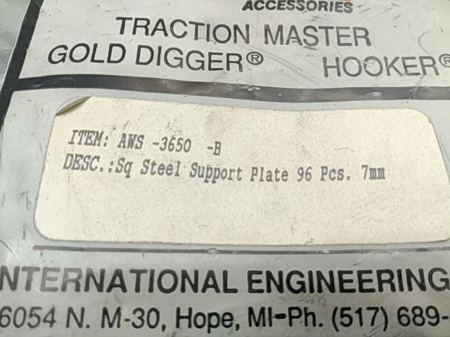 Square Support Plate 96 Pcs. 7mm - 2000 Polaris NOS