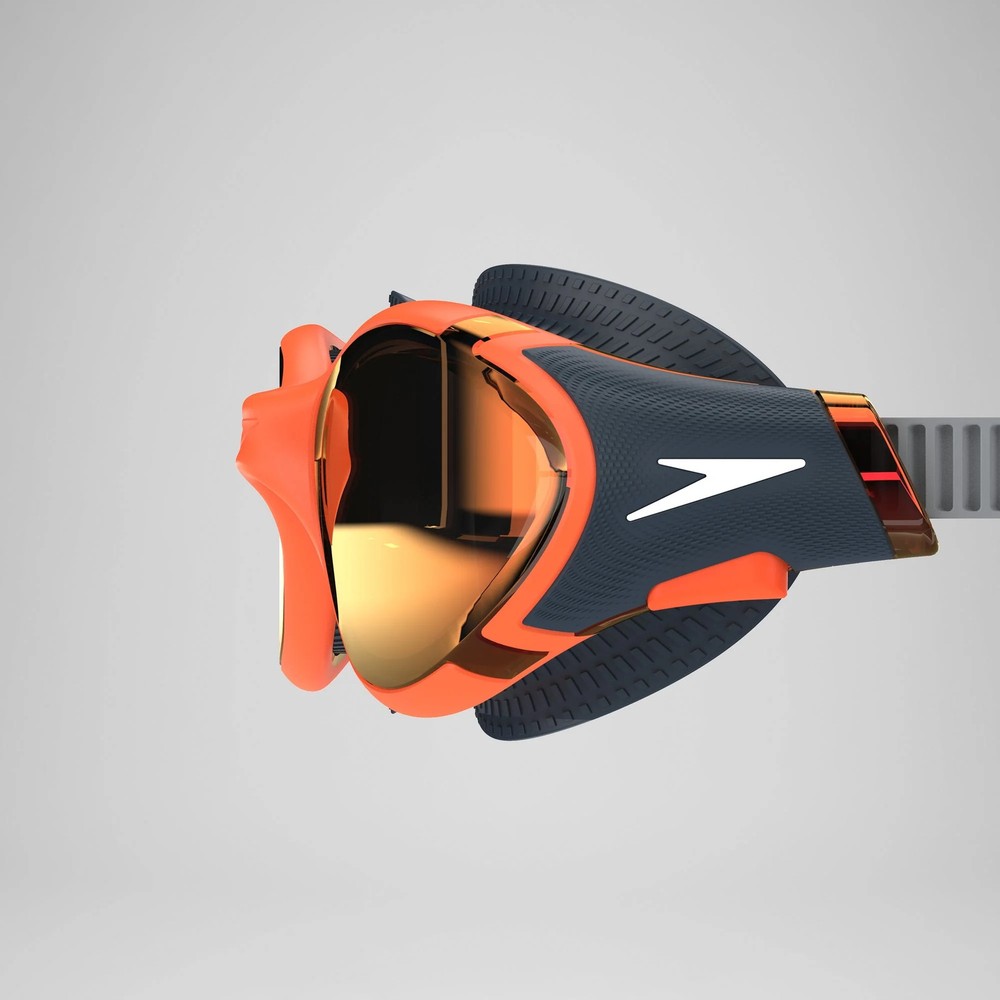 Speedo Biofuse 2.0 Mirrored Goggles, Orange/Grey