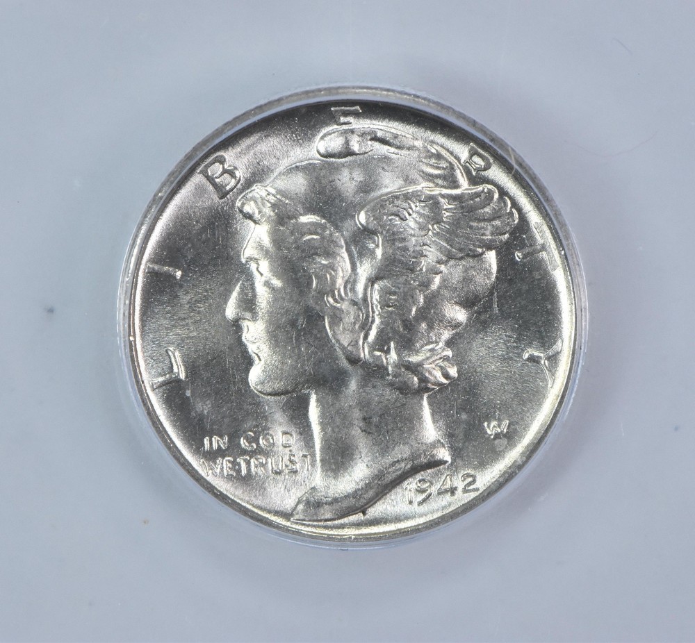 1942-S Mercury Dime MS65 FB ICG