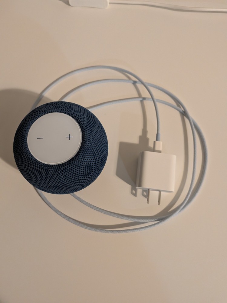 Apple HomePod Mini Smart Siri Speaker Blue, Model MJ2C3LL/A