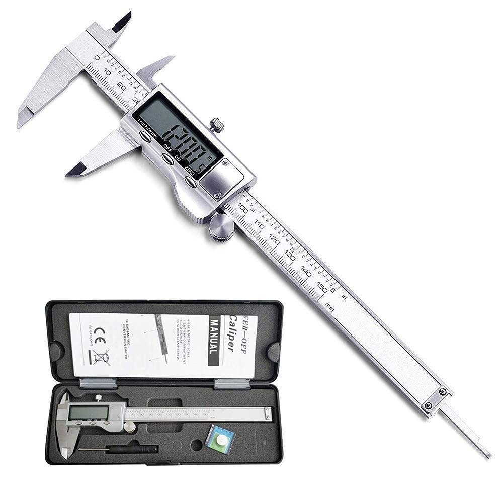 Precision Digital Caliper - Electronic Micrometer with Large LCD & Auto-Off F...