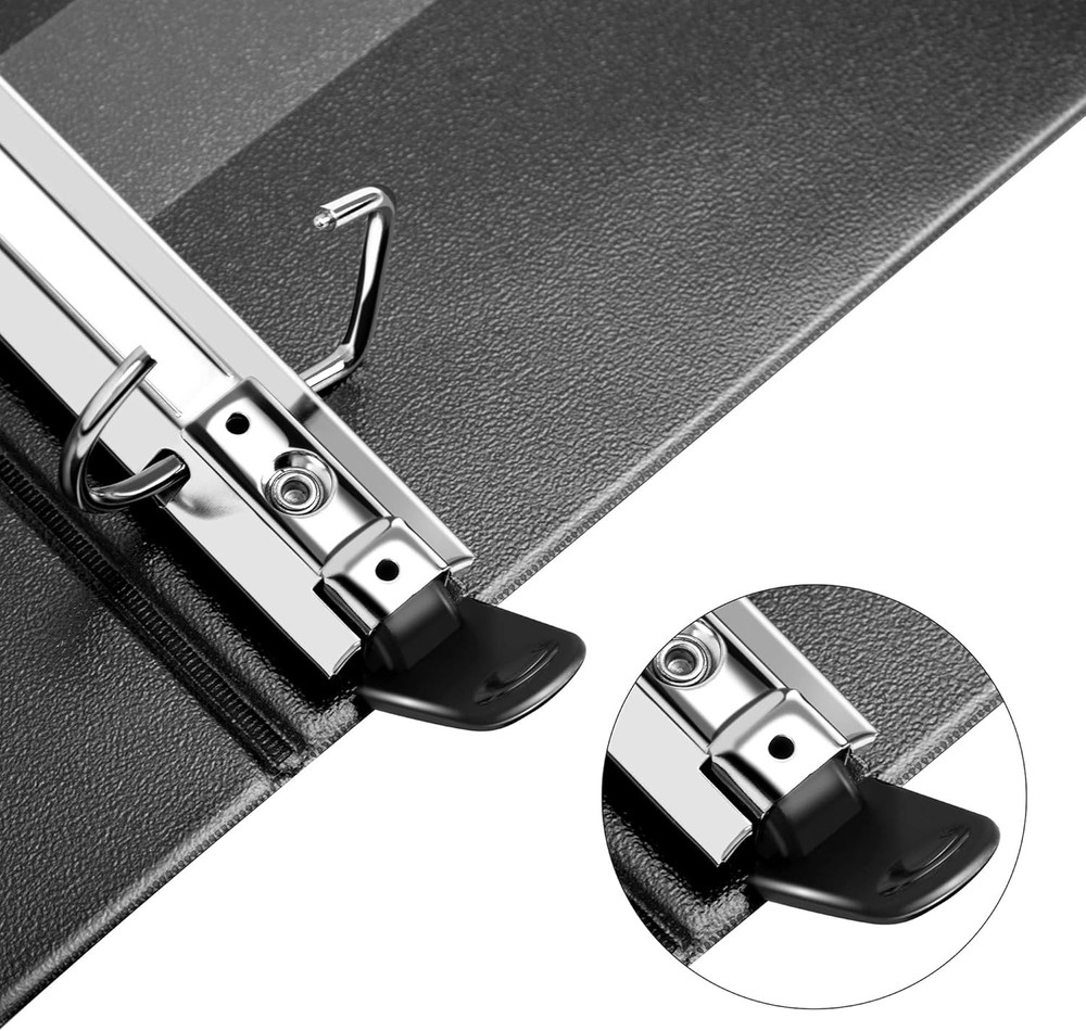 5 inch Binder Heavy Duty 3 Ring Customizable View D-Ring 2-Pack Black
