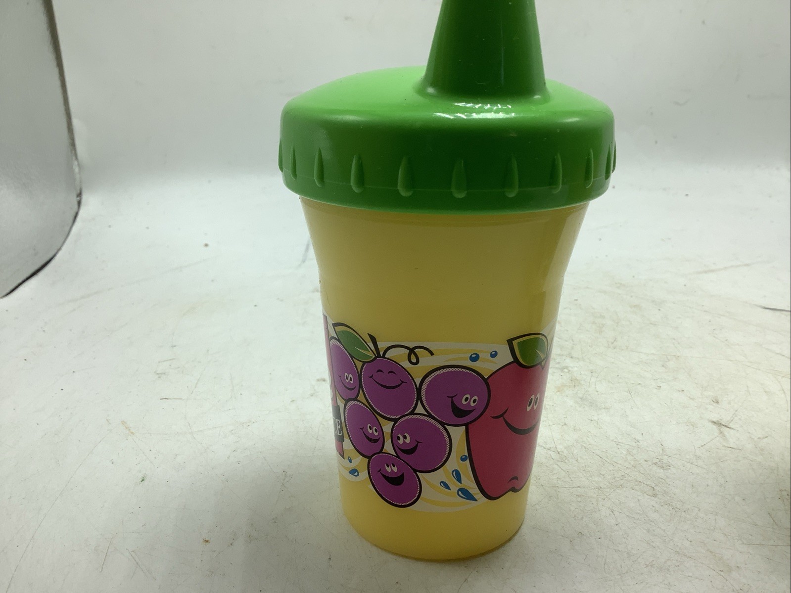 2 Vintage Playtex Juicy Juice Advertisement Plastic Sippy Cup with Valve RARE