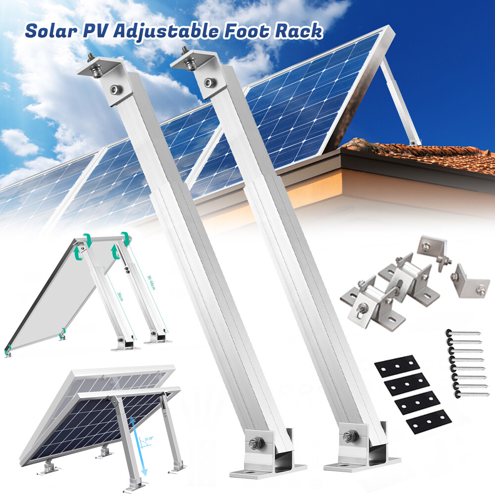 Adjustable Solar Panel Tilt Mount Brackets Wall Roof Boat Mounting Kit System