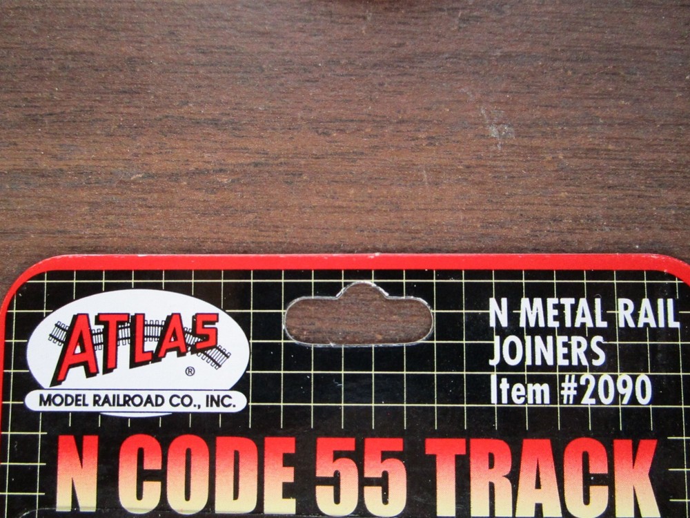 ATLAS N scale #2090 Metal Rail Joiners, Code 55, pkg(24)