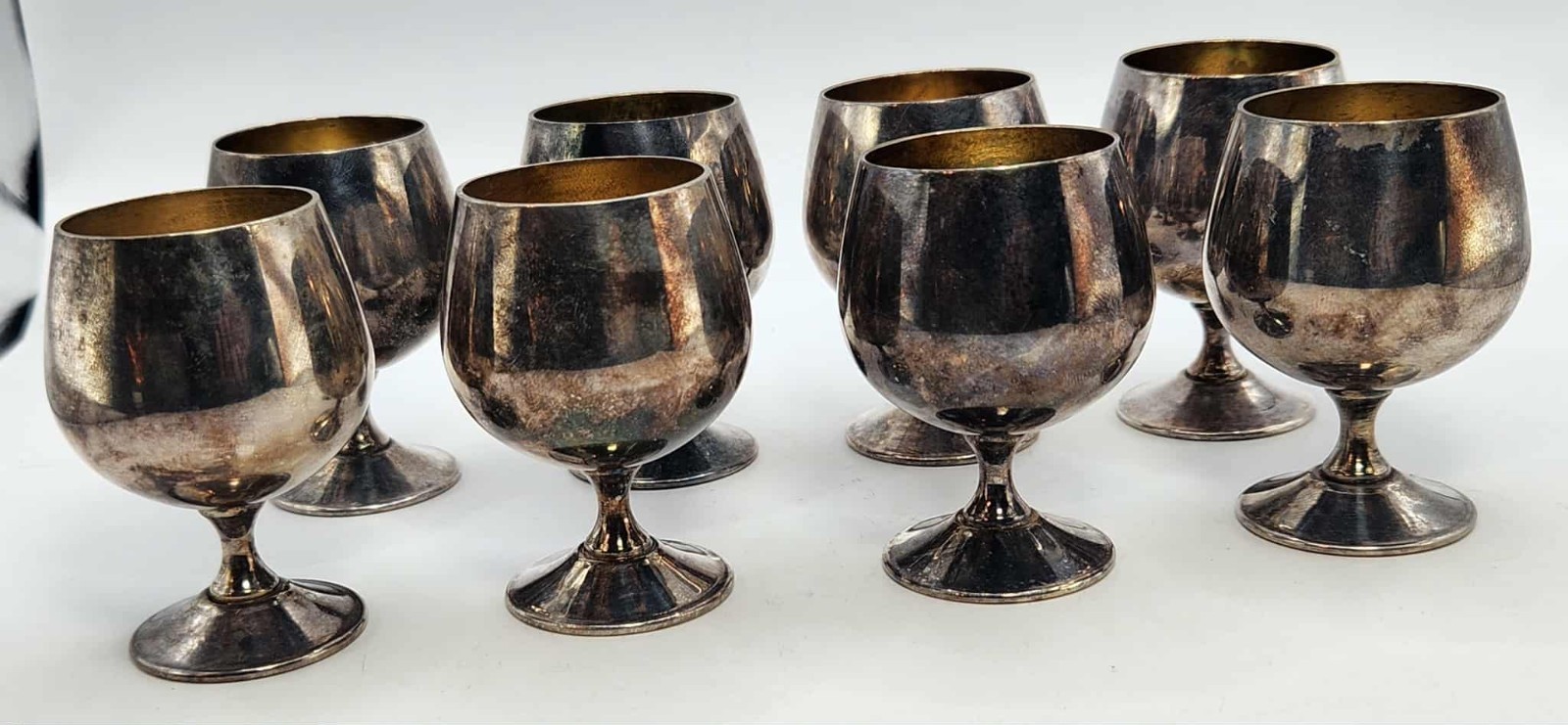 Sheridan Vintage Mid Century Silver Plated Mini Aperitif Goblet - 8 Piece Set