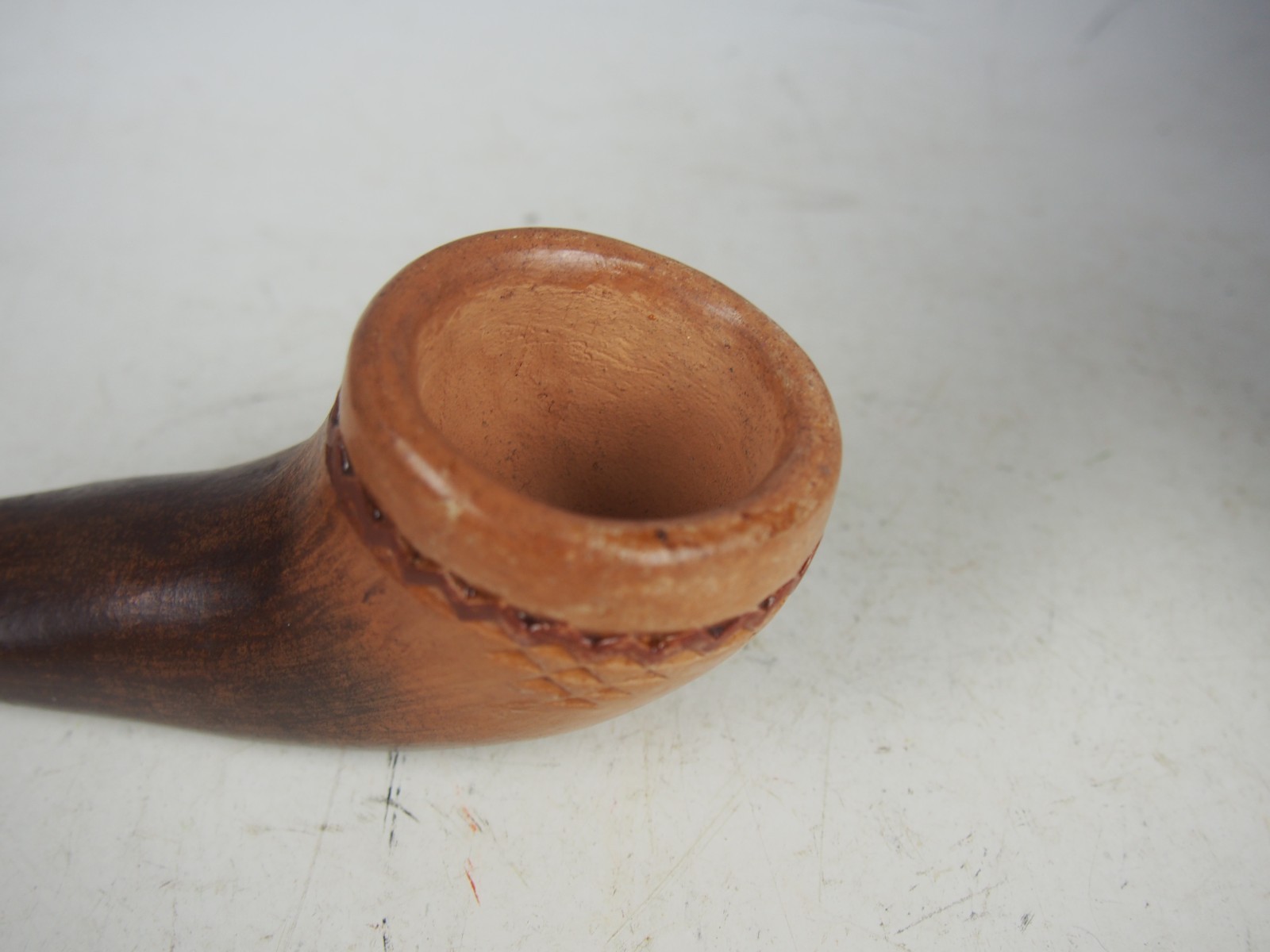 NAVAJO CLAY PIPE - LORRAINE WILLIAMS YAZZI - 4 INCHES LONG - #2