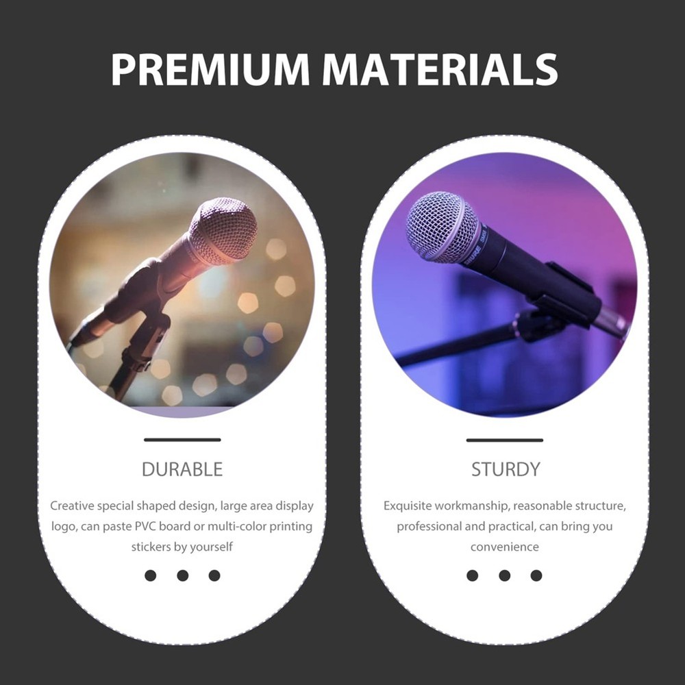 4Pcs Desk Microphone Hook Microphone Holder Microphone Bracket Clip Mic8494