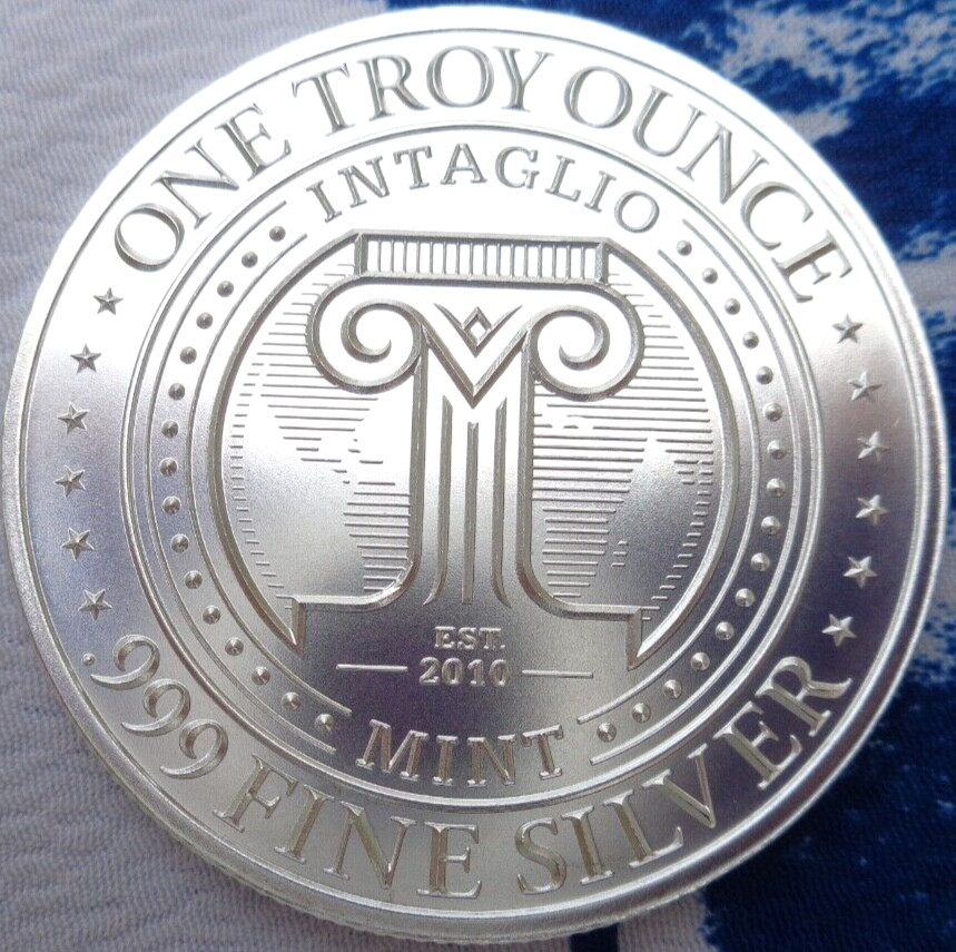 1 oz. THREE DOLPHINS silver BU rounds .999 fine silver