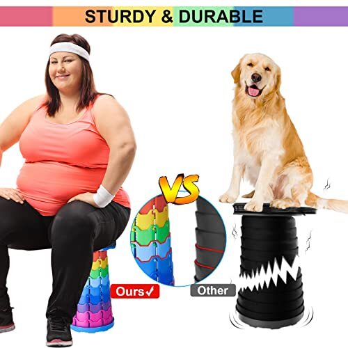 Collapsible Camping Stool Foldable Telescopic Retractable Sitting Camp Chair