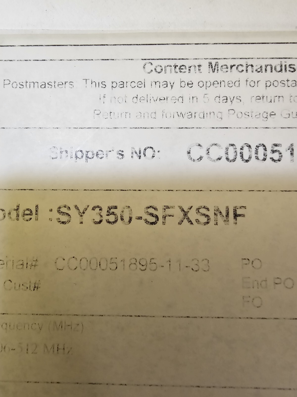 NEW in BOX Sinclair Technologies SY350-SFXSNF YAGI 406-512 MHz UHF Antenna